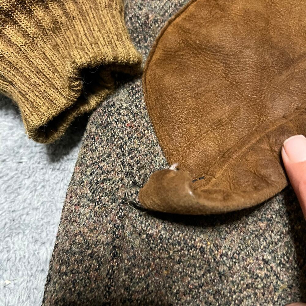 Woolrich Vintage Coat Mens Large Brown Wool Quilts Lined Corduroy Collar Jacket* - Picture 4 of 9